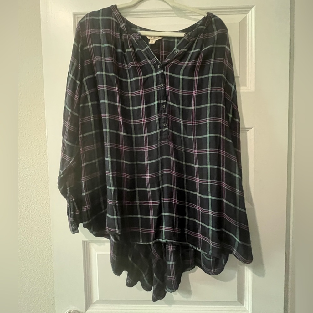 ✨SALE✨ Lucky Brand Plaid Tunic Top